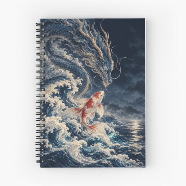 Item preview, Japanese Dragon Koi Waves designed and sold by Silken moonlight .