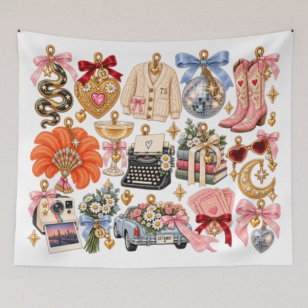 Item preview, v2 Swifty Bundle Eras Inspired Sticker Pack – Tay Inspired Icons, Cardigan, Mirrorball, Snake, Getaway Car & Showgirl designed and sold by taylorvinyls.