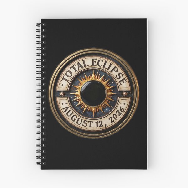 Item preview, Vintage Circle Total Solar Eclipse Commemorative August 12 2026 Celestial Sun Emblem Astrological Art. designed and sold by Giulivo Store Graphic.