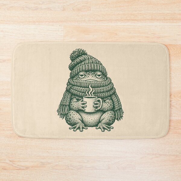 Item preview, Grumpy Toad In Winter Scarf Print designed and sold by The Mellonaire.