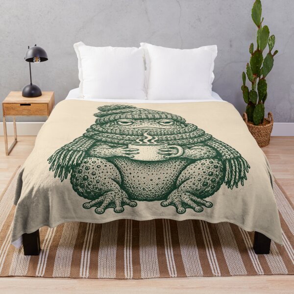 Item preview, Grumpy Toad In Winter Scarf Print designed and sold by The Mellonaire.