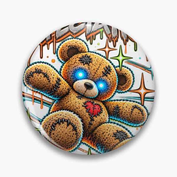 Item preview, Zero Expectations Maximum Chaos Creepy Teddy Bear Graffiti T-Shirt Design designed and sold by KIDEnia.