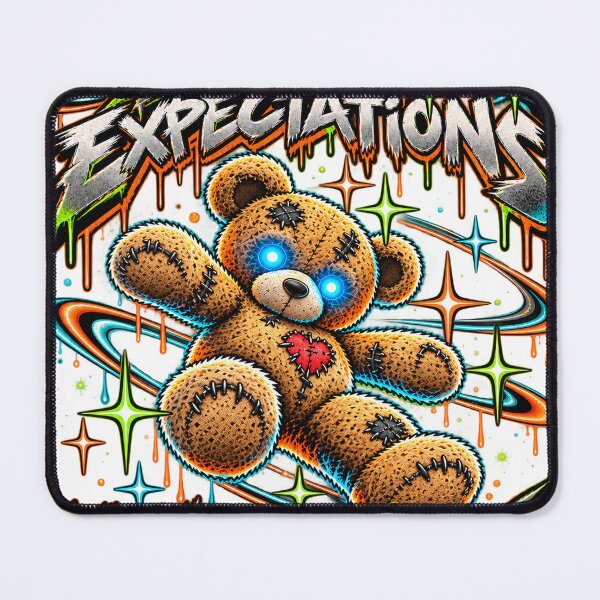 Item preview, Zero Expectations Maximum Chaos Creepy Teddy Bear Graffiti T-Shirt Design designed and sold by KIDEnia.