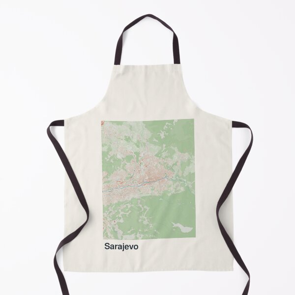 Aperçu de l'œuvre Carte minimaliste de Sarajevo créée et vendue par MapsNerd.