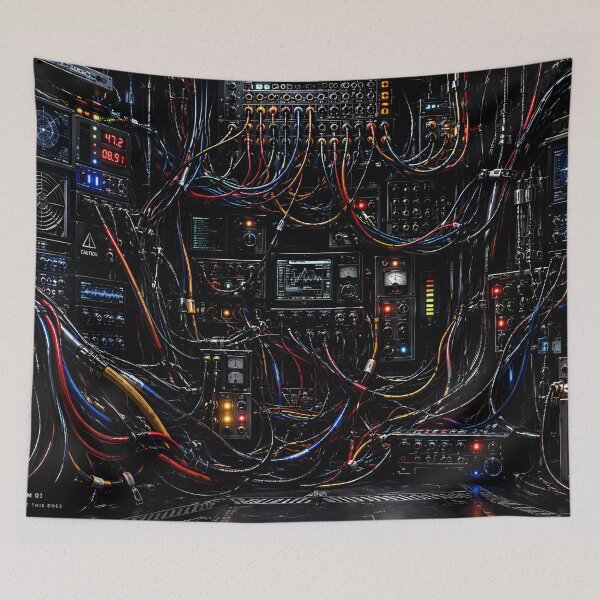 Item preview, Cyberpunk Server Room and Cables Art designed and sold by PORTE DE ESPERANCE.