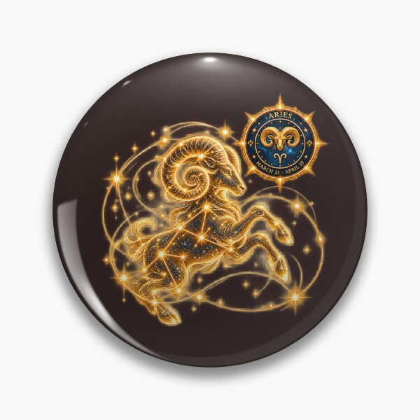 Item preview, Aries Zodiac March 21 - April 19 Constellation Vintage Astrological Design designed and sold by Glodtower.