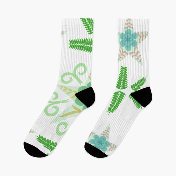 Item preview, Mint Green Floral Star and Botanical Ornament Seamless Pattern designed and sold by Ei-Ei.
