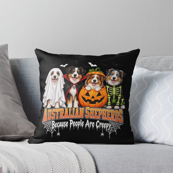Item preview, Australian Shepherds Halloween: People Are Creepy designed and sold by ROUX-ART.