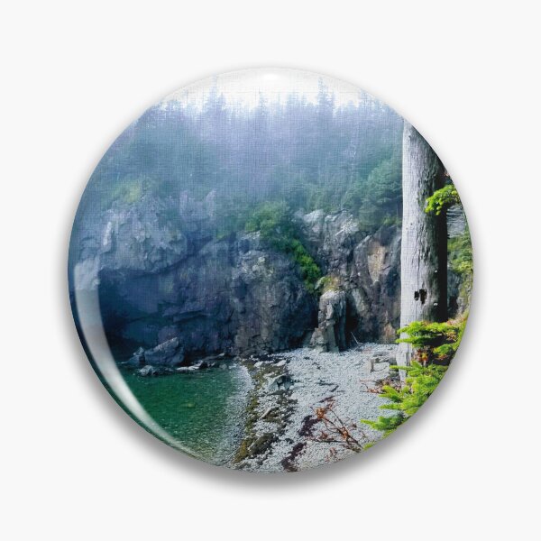 Item preview,  Quoddy Head Coastal Path – Misty Maine Ocean Cliffs Photography designed and sold by Old Barn Studios.