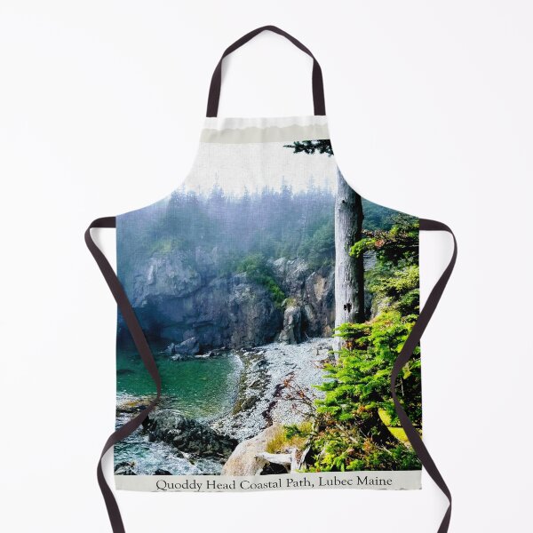 Item preview, Quoddy Head Coastal Path – Misty Maine Ocean Cliffs Photography designed and sold by Old Barn Studios.