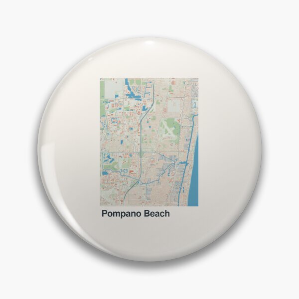 Artikelvorschau, Minimalistische Kartenkunst von Pompano Beach entworfen und verkauft von MapsNerd.
