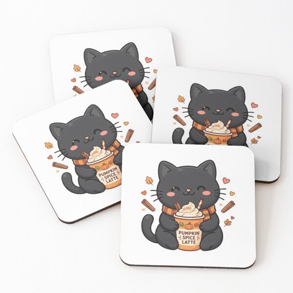 Item preview, Pumpkin Spice Latte Black Cat designed and sold by PrintforDesign.