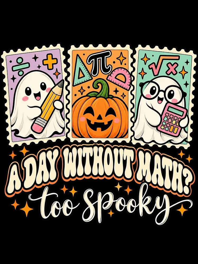 Thumbnail 3 of 3, Scarf, Halloween Math Too Spooky designed and sold by ROUX-ART.