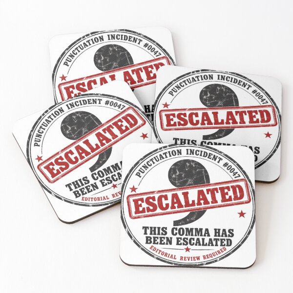 Item preview, This Comma Has Been Escalated - Funny Proofreader & Editor Humor designed and sold by FashCode.