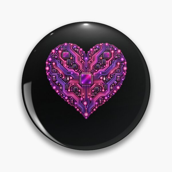 Item preview, Neon Circuit Board Heart designed and sold by ROUX-ART.