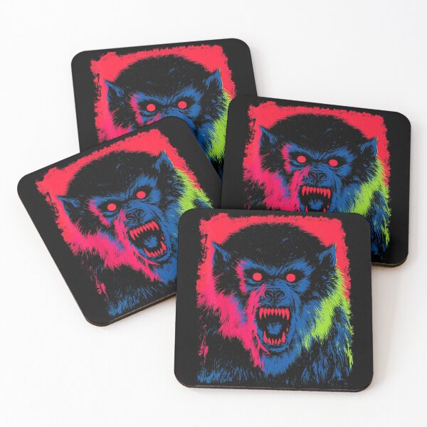 Item preview, Scary Neon Werewolf Halloween Pop Art designed and sold by NoeValdric.