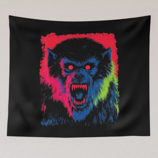 Item preview, Scary Neon Werewolf Halloween Pop Art designed and sold by NoeValdric.