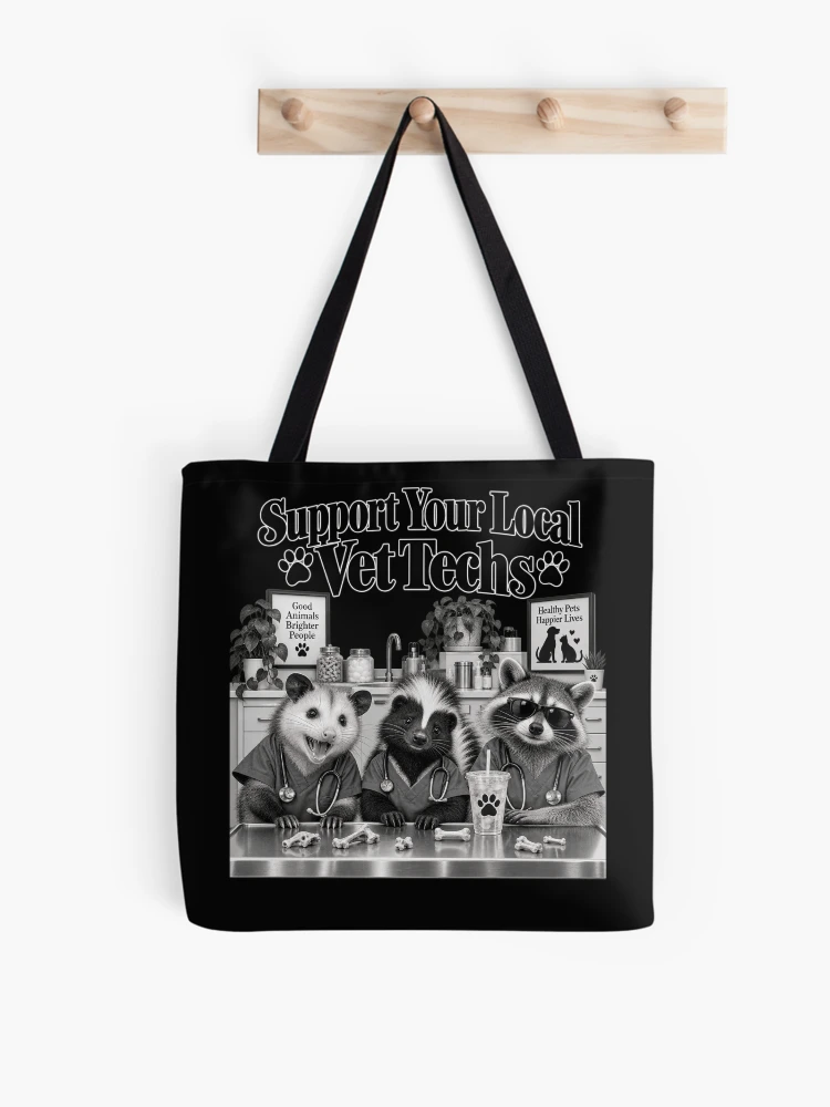 Thumbnail 1 of 2, Tote Bag, Support Your Local Vet Techs designed and sold by ROUX-ART.