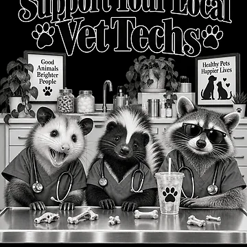 Artwork thumbnail, Support Your Local Vet Techs by ROUX-ART