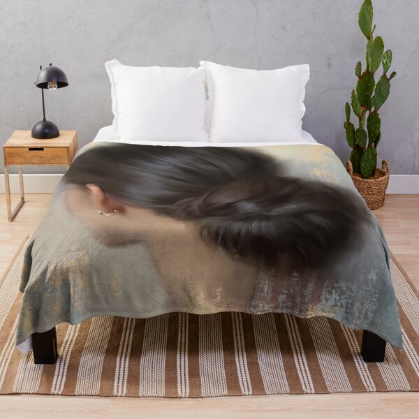 Item preview, Classic Portrait in Warm Beige and Blue designed and sold by LukianArtPrint.