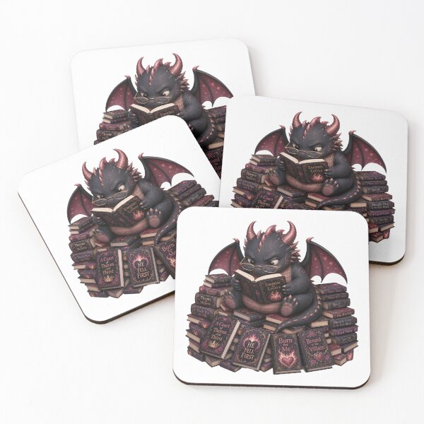 Item preview, Cute Dragon Hoarding Spicy Books Funny BookTok Romantasy designed and sold by CoolCrazyChaos.