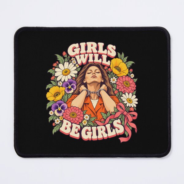 Item preview, Aileen Wuornos Girls Will Be Girls Colorful Floral Handcuffs Portrait designed and sold by Jessi-Scott-Art.
