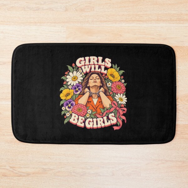 Item preview, Aileen Wuornos Girls Will Be Girls Colorful Floral Handcuffs Portrait designed and sold by Jessi-Scott-Art.