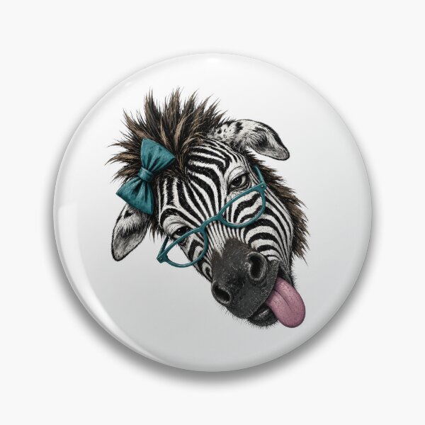 Item preview, Zebra with Crooked Teal Glasses designed and sold by design-rebell.