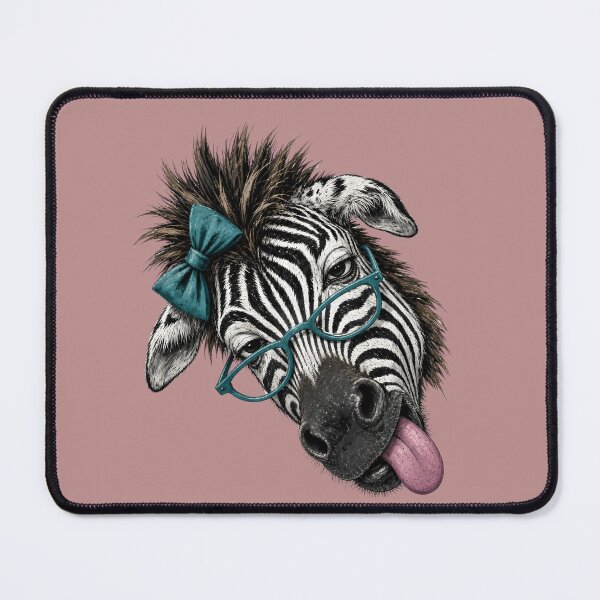 Item preview, Zebra with Crooked Teal Glasses designed and sold by design-rebell.