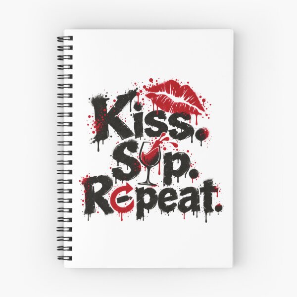 Item preview, Kiss Sip Repeat Wine Lover Funny Design designed and sold by RDproject.