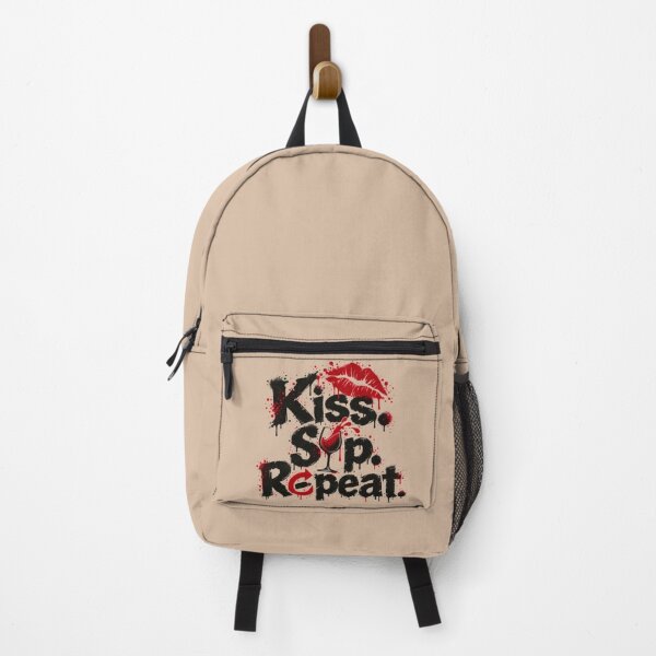 Item preview, Kiss Sip Repeat Wine Lover Funny Design designed and sold by RDproject.