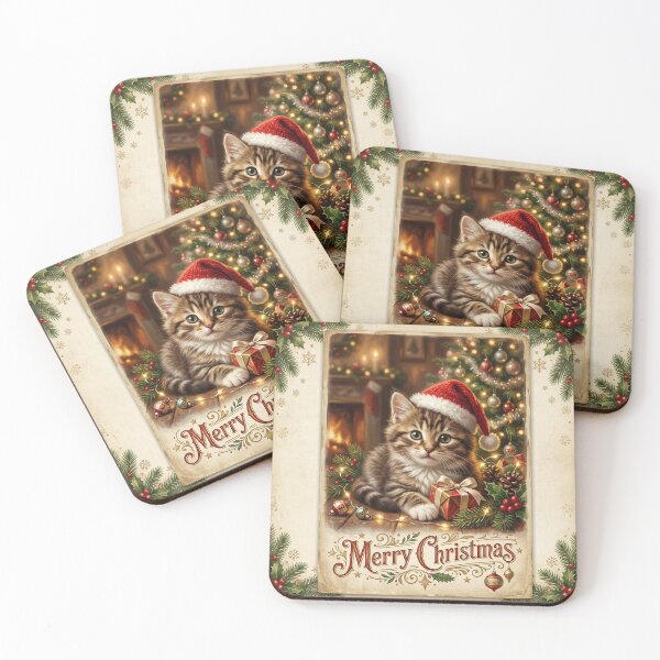 Item preview, Merry Christmas Cute Cat designed and sold by Simplybe1.
