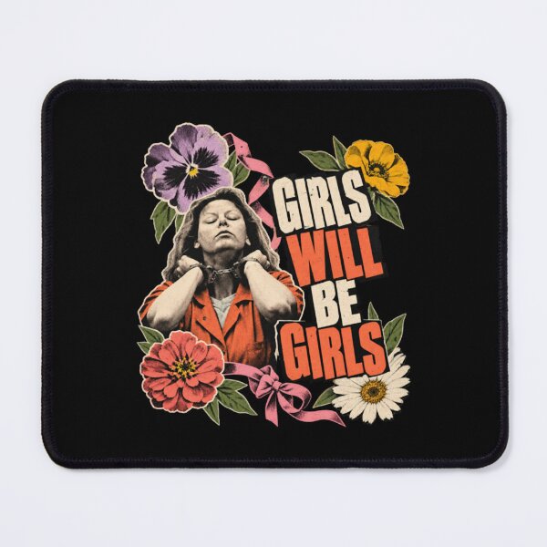 Item preview, Aileen Wuornos Girls Will Be Girls Floral Handcuffs Aileen Portrait designed and sold by Jessi-Scott-Art.