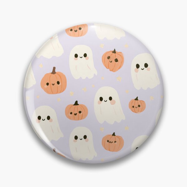 Item preview, Cute Halloween Ghost and Pumpkin Pattern designed and sold by Aelbrn.