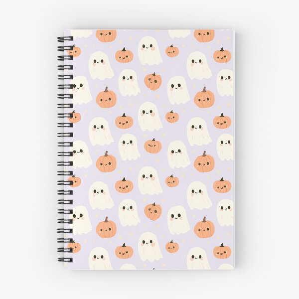 Item preview, Cute Halloween Ghost and Pumpkin Pattern designed and sold by Aelbrn.