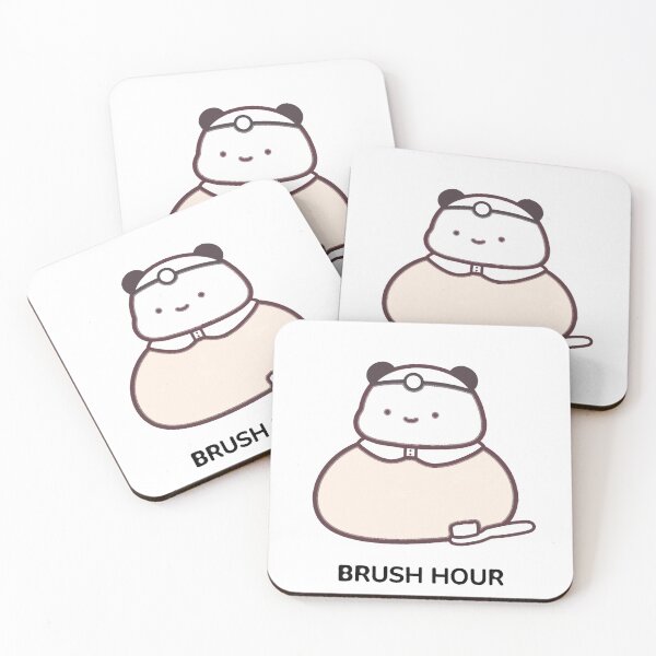 Item preview, Cute Chibi Panda Brush Hour Dentist Kawaii Sticker designed and sold by xiaoxiaochibi.