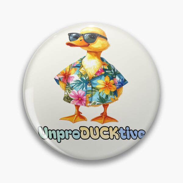 Item preview, Unproductive yellow duck in a Hawaiian shirt designed and sold by LiskoDesign.