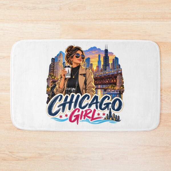Item preview, Chicago Girl Skyline Travel Art designed and sold by lorand-designs.