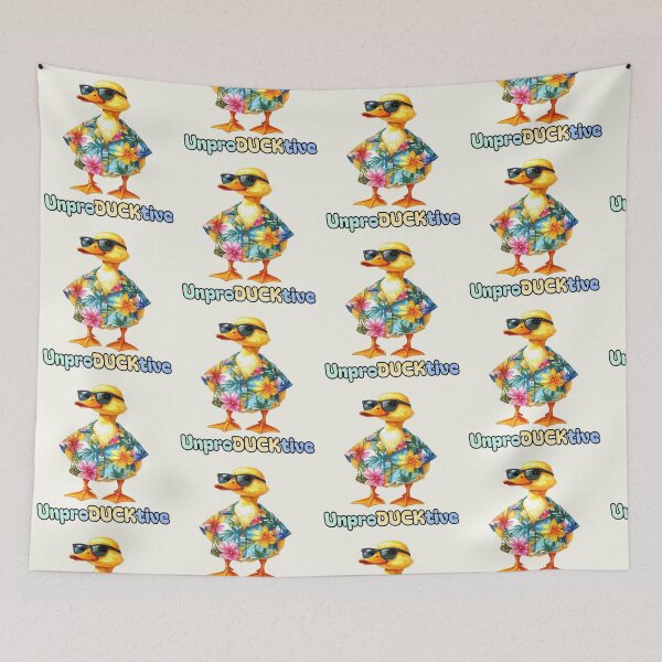 Item preview, Unproductive yellow duck in a Hawaiian shirt designed and sold by LiskoDesign.