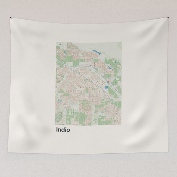Item preview, Indio Minimalistic Map Art designed and sold by MapsNerd.
