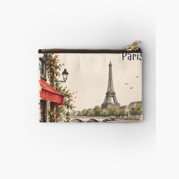 Item preview, Paris Eiffel Tower & Café – Minimalist French Travel Illustration designed and sold by IslandWild Co.