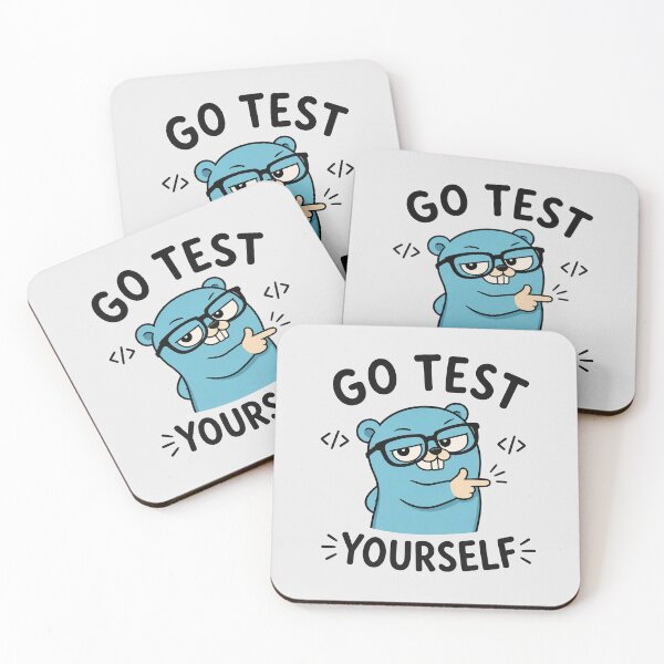 Item preview, Golang gopher mascot command `go test designed and sold by Olena Du.