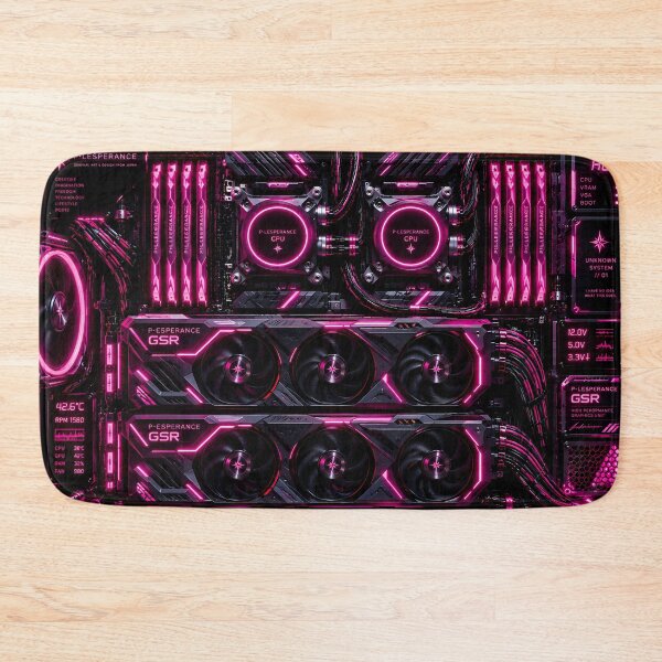 Item preview, Cyberpunk Gaming PC Neon Aesthetic Workstation designed and sold by PORTE DE ESPERANCE.