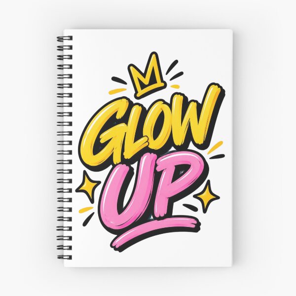 Item preview, Glow Up Bold Pink Yellow Typography Streetwear Graphic designed and sold by LarkLeaf.