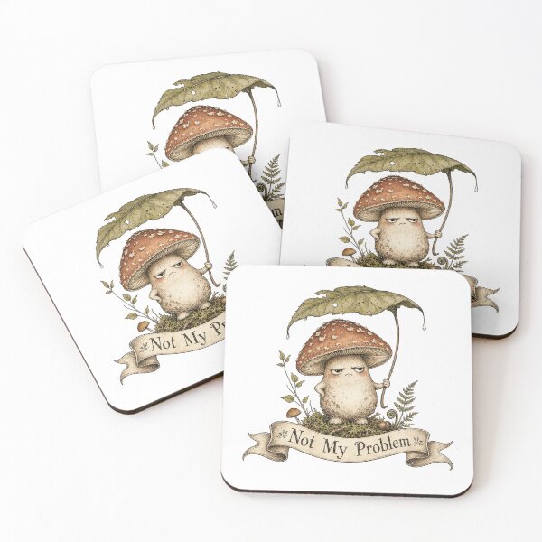 Item preview, Grumpy Mushroom Not My Problem Funny Goblincore Sarcastic designed and sold by CoolCrazyChaos.