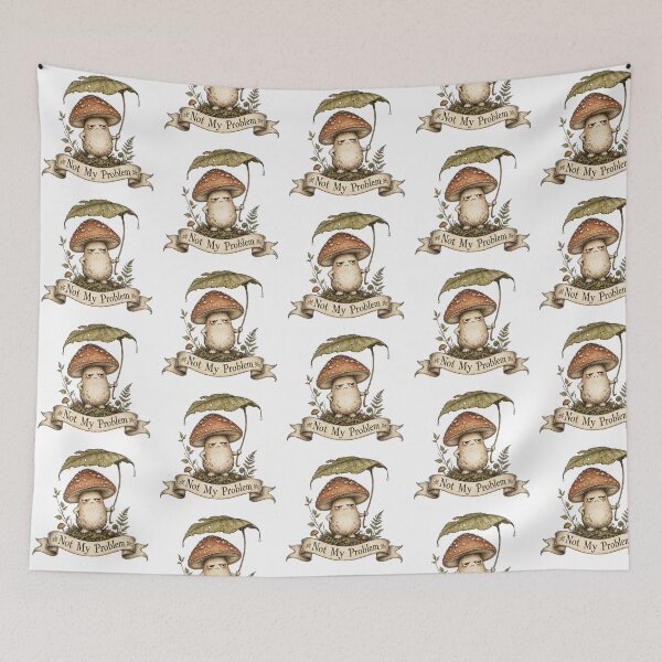 Item preview, Grumpy Mushroom Not My Problem Funny Goblincore Sarcastic designed and sold by CoolCrazyChaos.