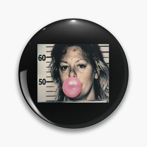 Item preview, Aileen Wuornos Mugshot Blowing Pink Bubble designed and sold by Jessi-Scott-Art.