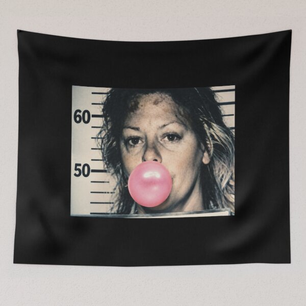 Item preview, Aileen Wuornos Mugshot Blowing Pink Bubble designed and sold by Jessi-Scott-Art.