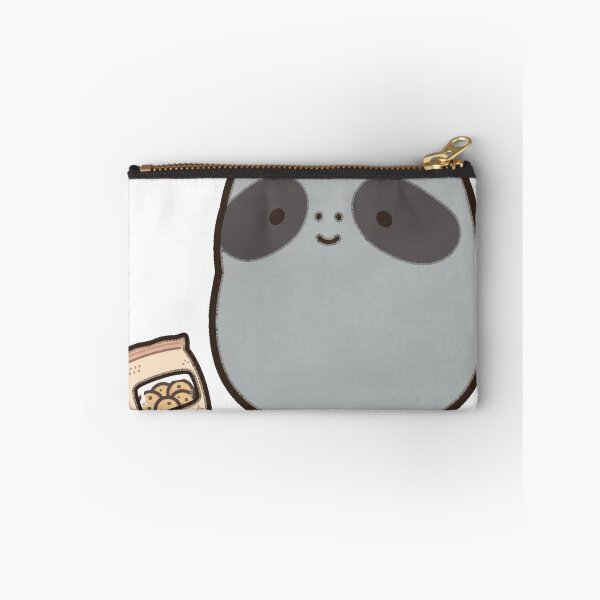 Item preview, Cute Chibi Raccoon Snack Attack Funny Kawaii Sticker designed and sold by xiaoxiaochibi.