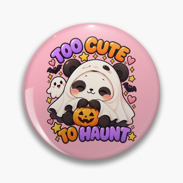 Item preview, Too Cute to Haunt Panda – Kawaii Halloween Ghost Panda designed and sold by StickyDelights.